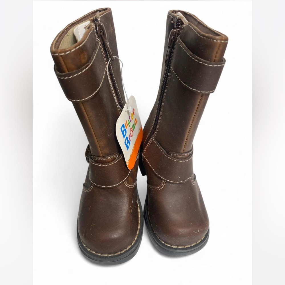 Brown Buckle Boots toddler size 5 - Picture 2 of 6